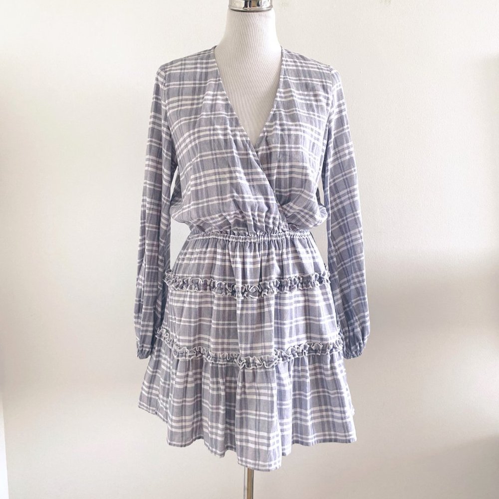 The Fifth Label Ivy Stripe Mini Dress Dress Gray White - Picture 12 of 14